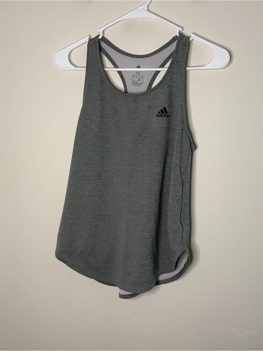 Adidas Aeroready Women’s XS Grey Racerback Tank Top Workout Gym